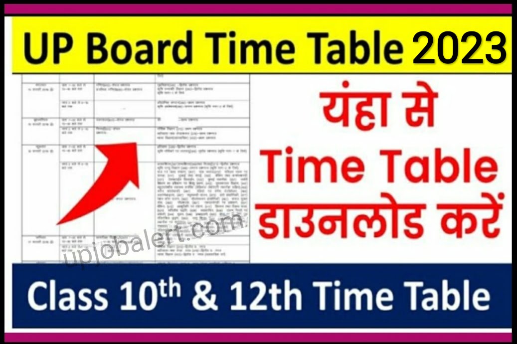 UP Board Allahabad Time Table 2023