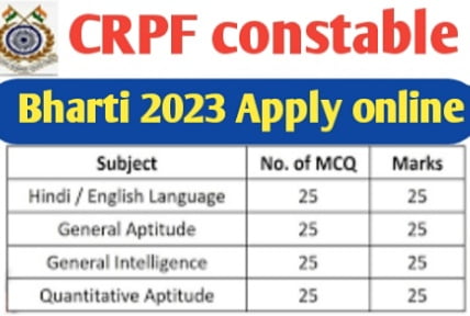 CRPF constable vacancy 2023